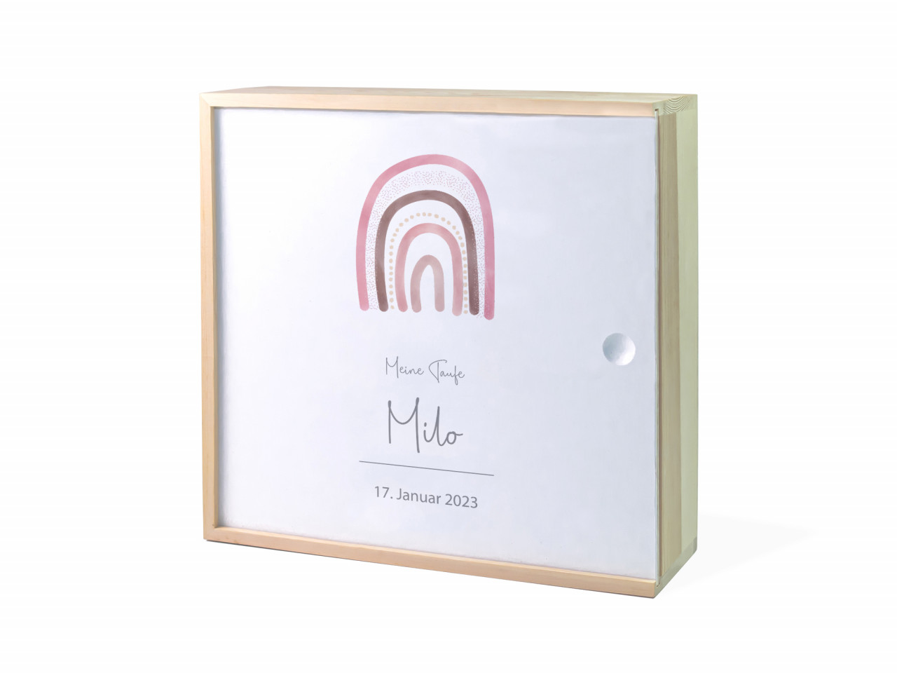 Erinnerungsbox Taufe | Regenbogen - Rosa | Kidslino