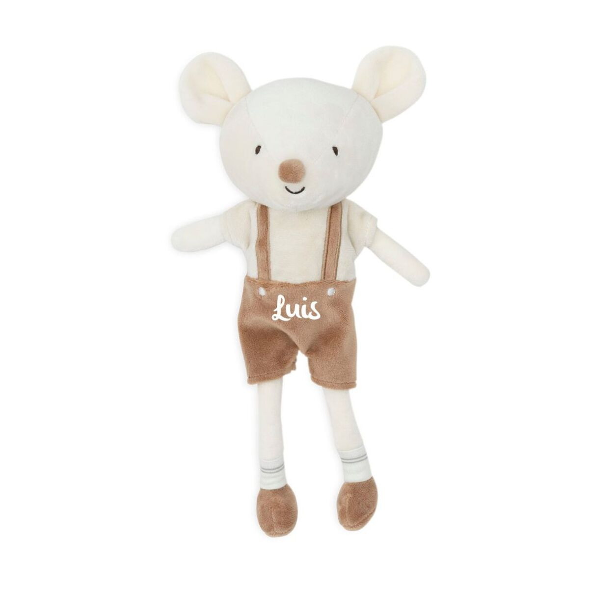 Kuscheltier Maus Bowie, Maus Stofftier Jollein, Babygeschenk, personalisierbar