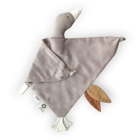 Schmusetuch Gans grau | Saga Copenhagen | personalisierbar
