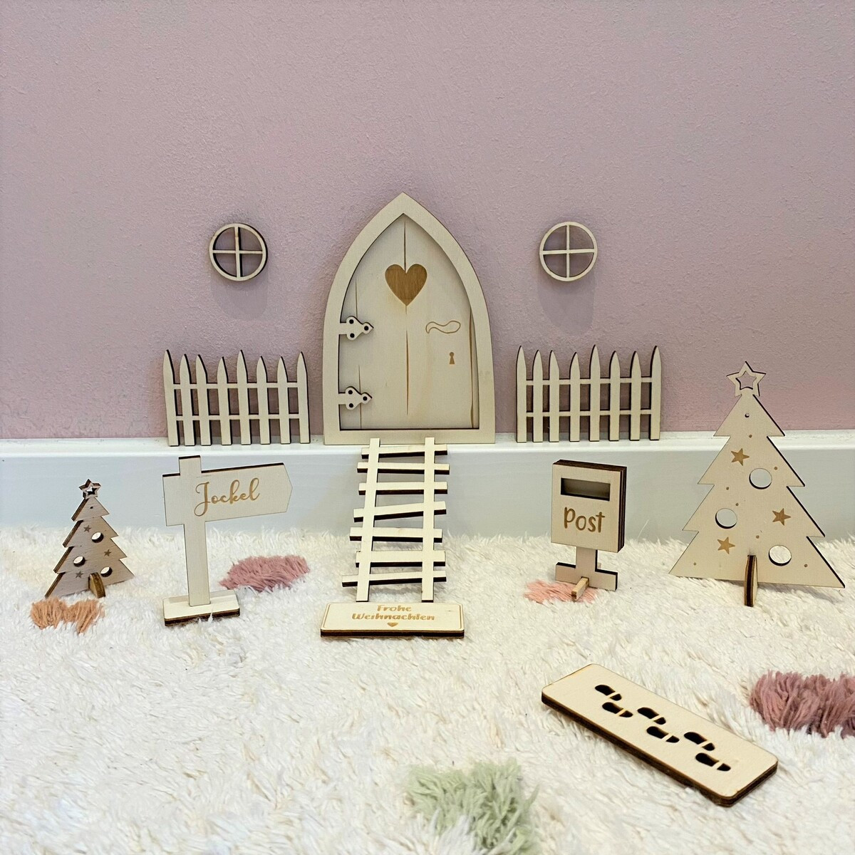 Wichteltür I Weihnachtswichtel I Wichtelzubehör I Kinder Feentüre I Wichteltür Set Weihnachten
