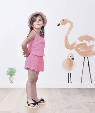 XL Wandsticker Flamingos