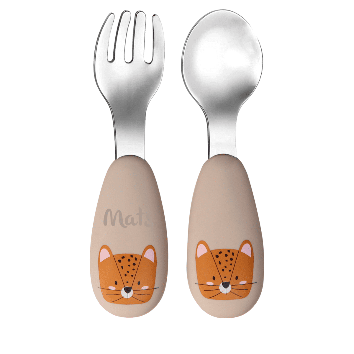Kinderbesteck Leopard Tryco | Babygeschenk | personalisierbar