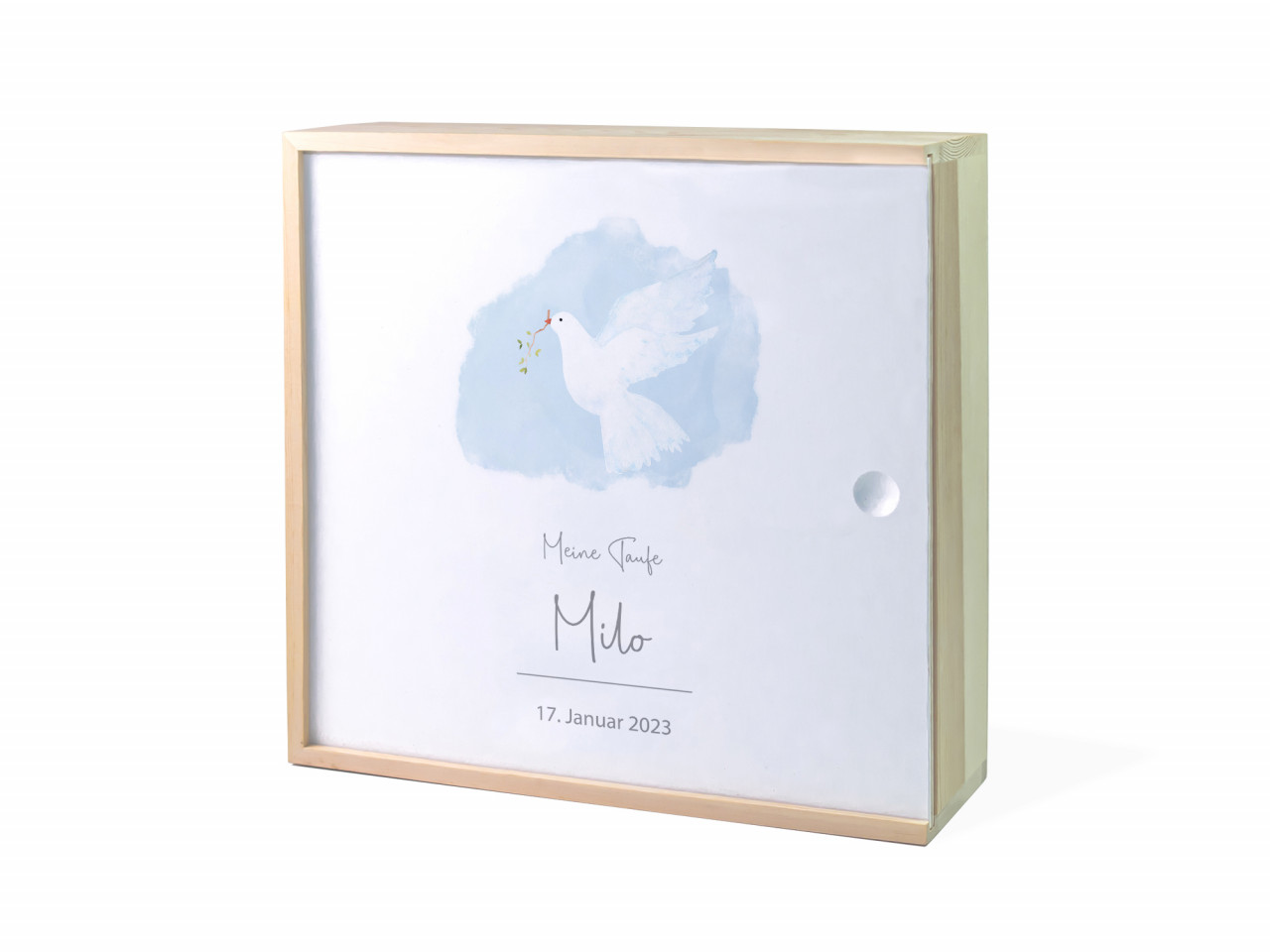 Erinnerungsbox Taufe | Taube - Blau | Kidslino