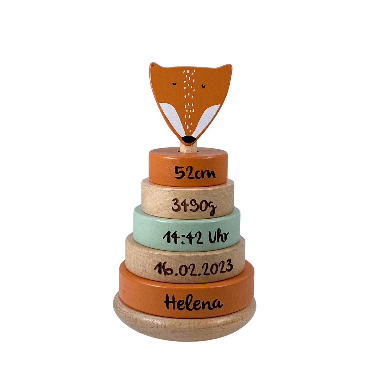 Stapelturm Mr. Fuchs orange | personalisierbar