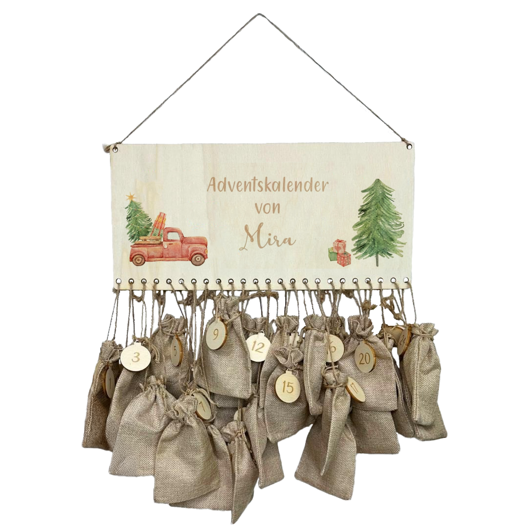 Adventskalender Kinder I personalisierter Adventskalender I befüllbarer Adventskalender Auto