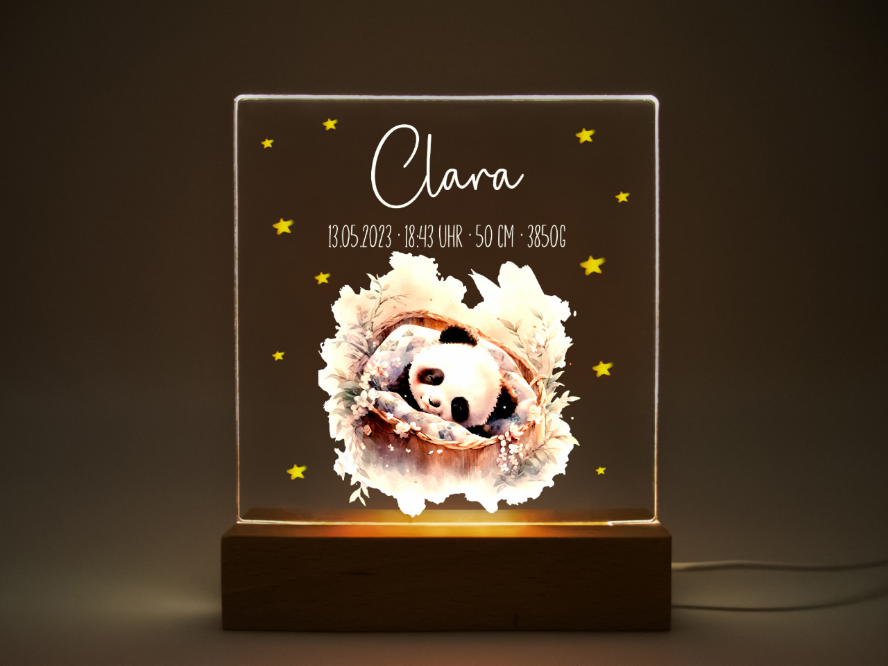 LED Nachtlicht Kinder Schlafender Panda