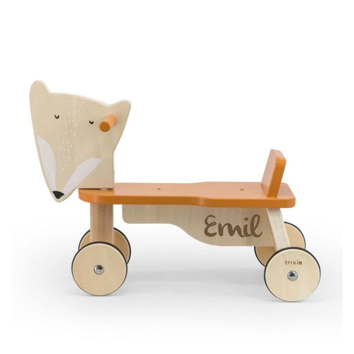 Holz Laufrad Mr. Fox Trixie | Babygeschenk | personalisierbar