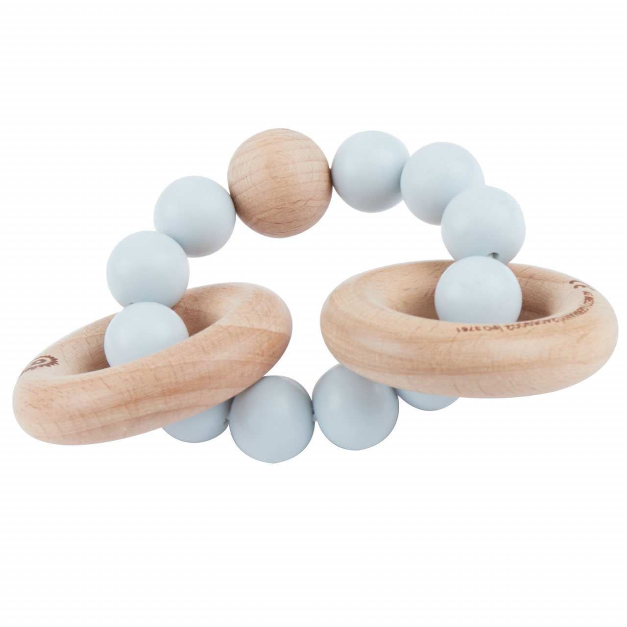 Beißring mit Silikonkette blau | Bieco