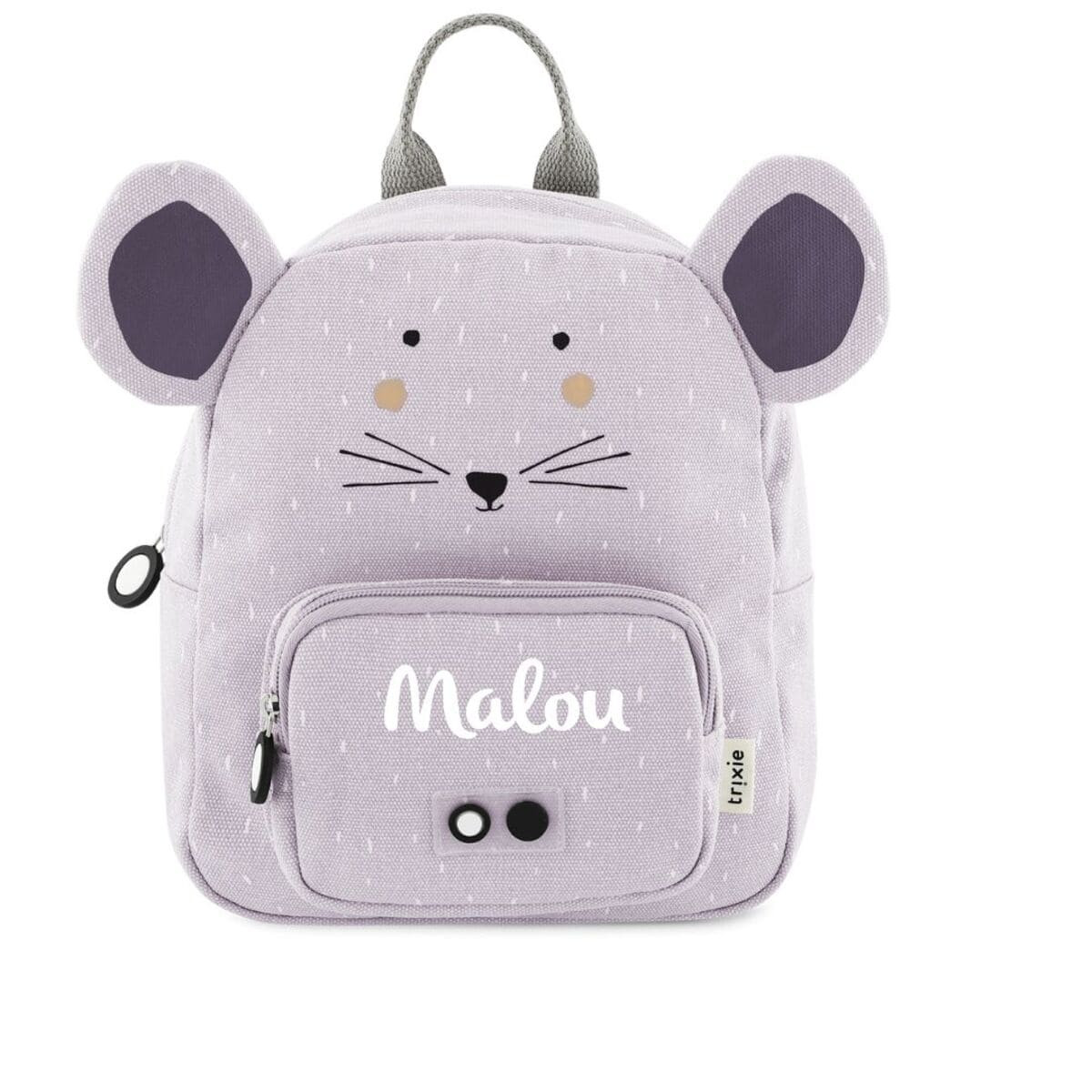 Kinderrucksack mit Namen, Kindergartenrucksack personalisiert, Trixie Kinderrucksack Maus