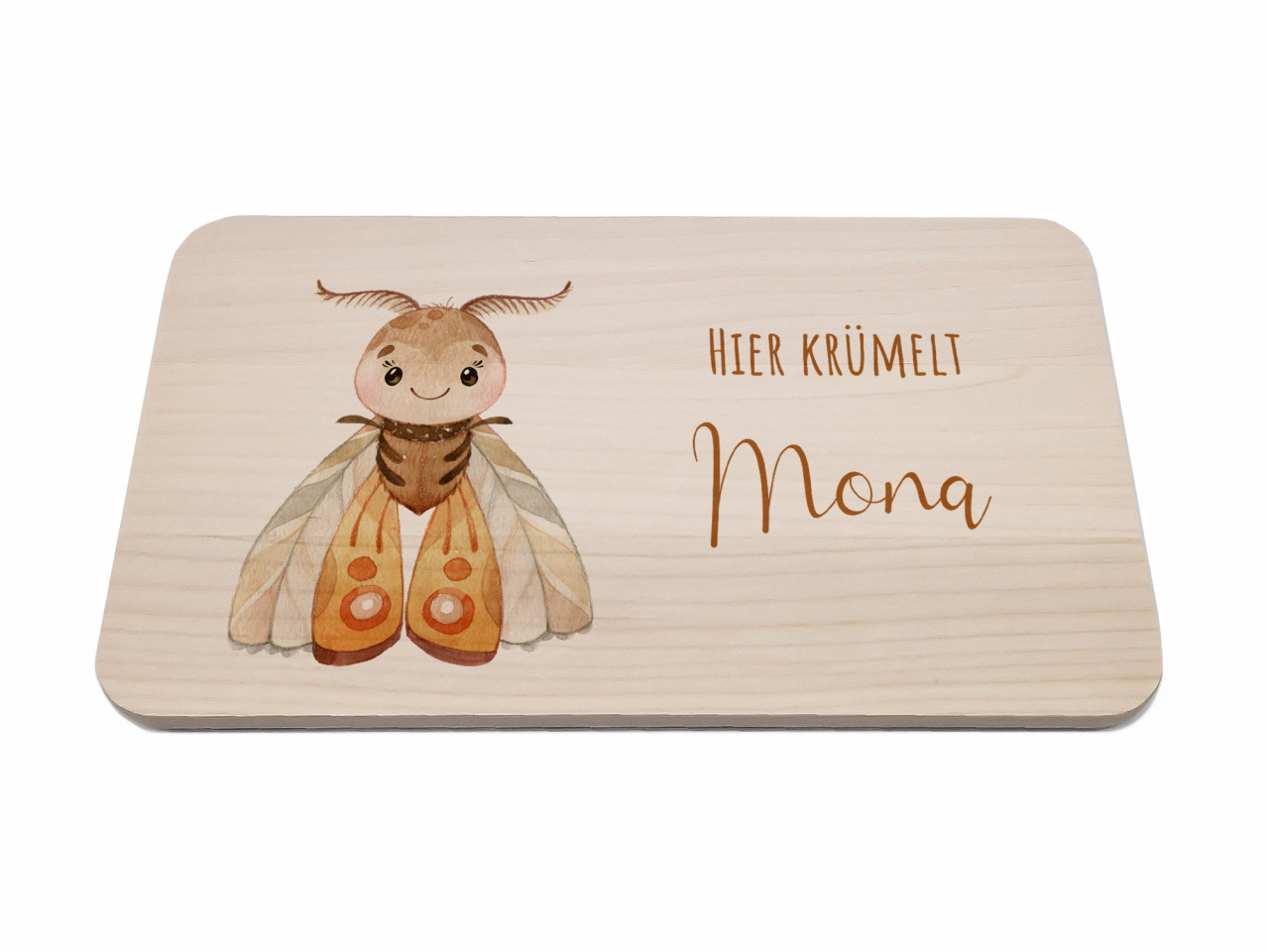Personalisiertes Frühstücksbrettchen | Motte | Kidslino