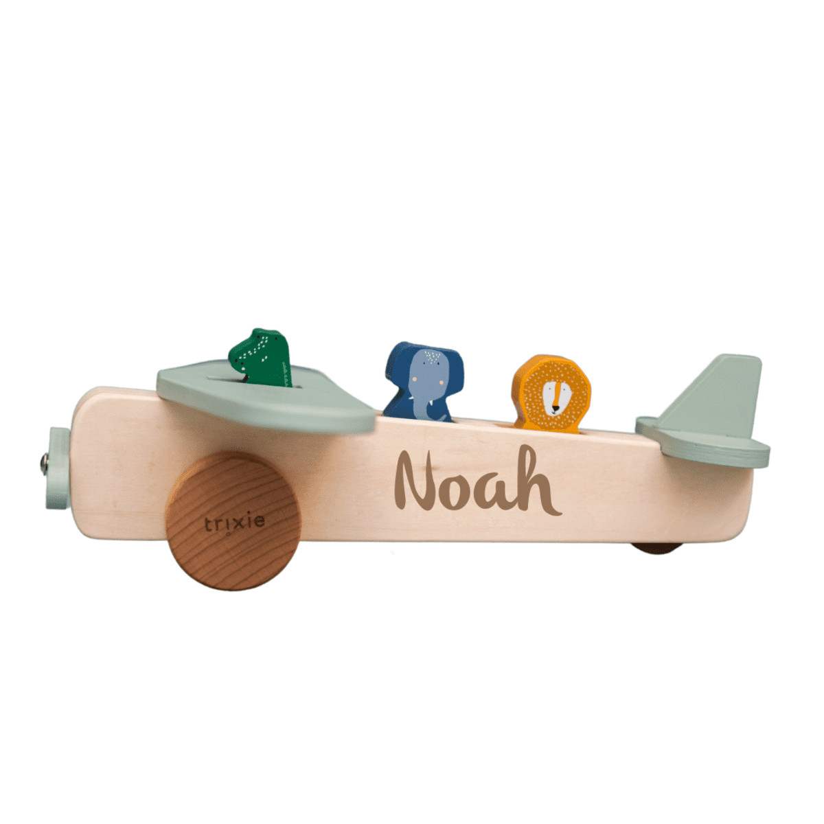 Flugzeug mit Tieren Trixie, Geschenk zum Geburtstag, personalisierbar