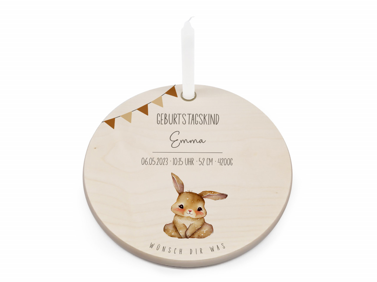 Geburtstagsteller Hase 