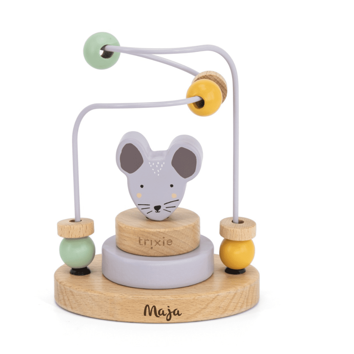 Motorikschleife Maus I Babygeschenk Geburt mit Namen I personalisierbar