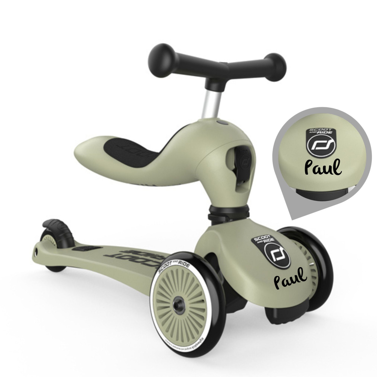 Scoot and Ride | Highwaykick 1 Olive | personalisierbar