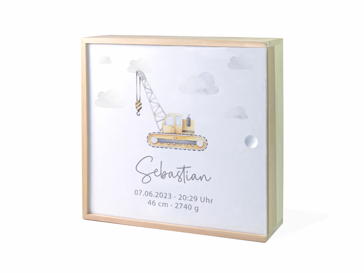 Erinnerungsbox Geburt | Kran | Kidslino