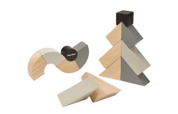 Drehbare Bauklötze grau | Plan Toys