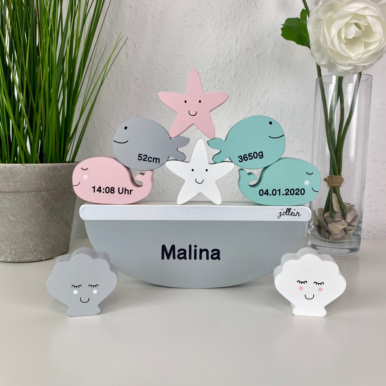 Jollein - Balancierspiel Unterwasserwelt | personalisierbar