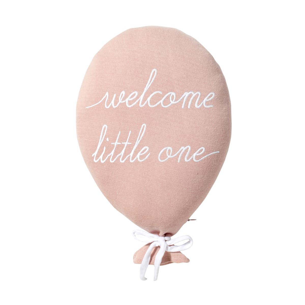 Ballon-Kissen rosa „welcome little one“ | Nordic Coast Company