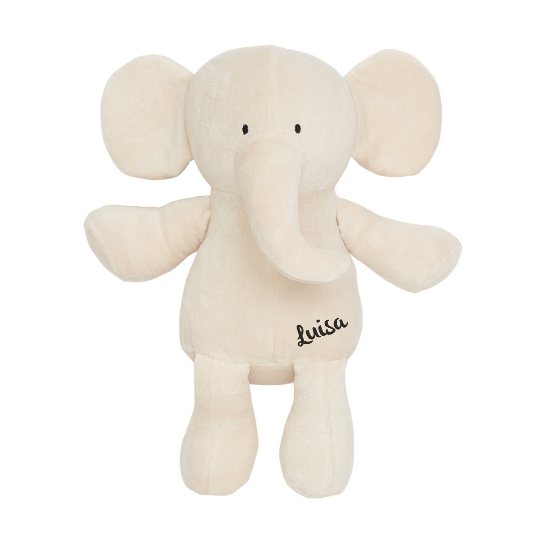 Kuscheltier Elefant creme Jollein | Geschenk zur Geburt I personalisierbar