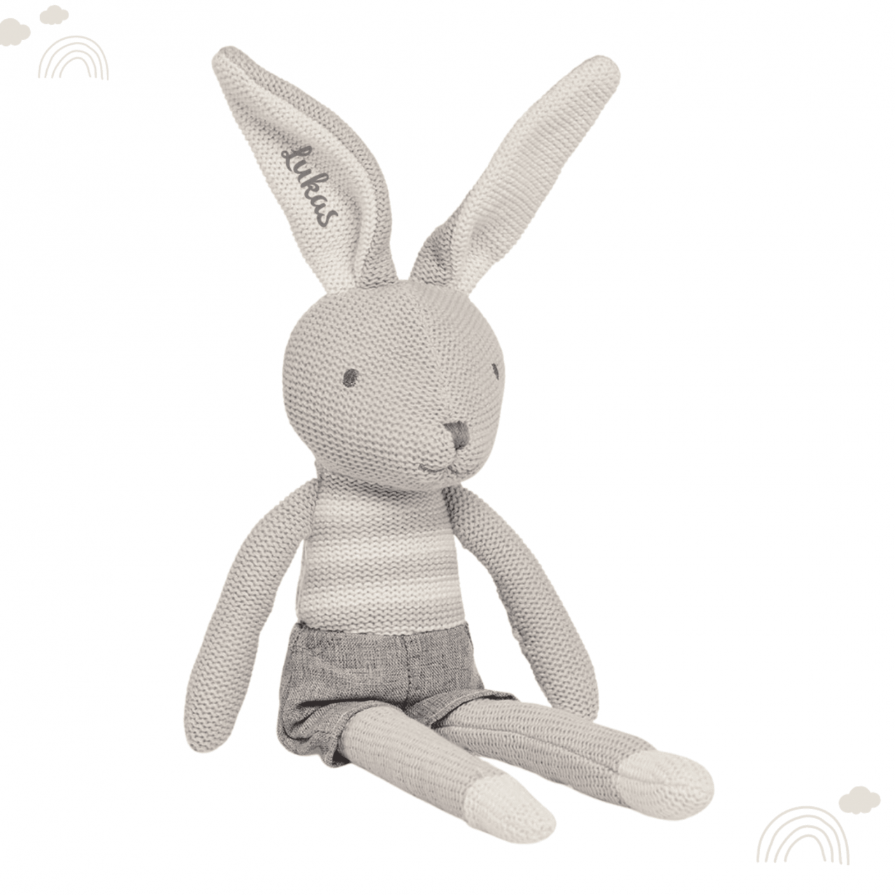 Stofftier Hase Joey | Jollein | personalisierbar