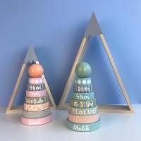 Kids Concept Ringturm Edvin rosa | Taufgeschenk | personalisierbar
