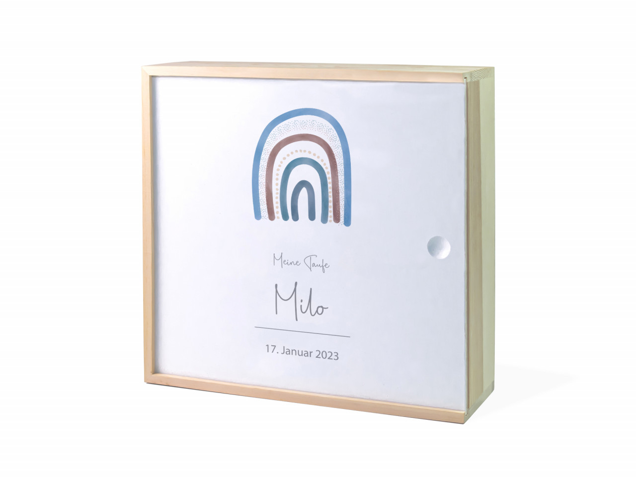 Erinnerungsbox Taufe | Regenbogen - Blau | Kidslino
