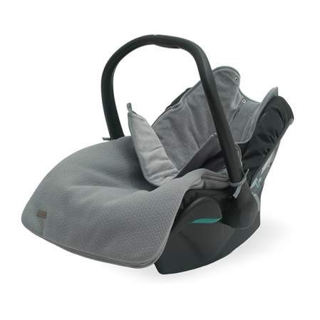 Jollein | Babyschalen Decke / Fußsack für Babyschale - grau