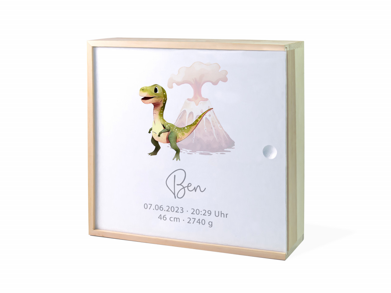 Erinnerungsbox Geburt | Dino Velociraptor | Kidslino