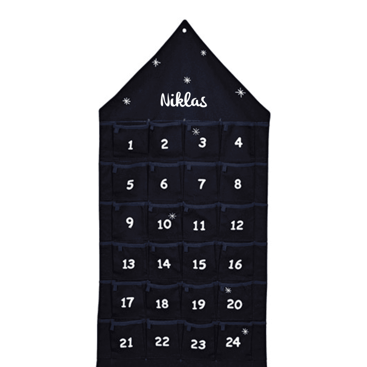 Adventskalender „Haus“ schwarz | personalisierbar