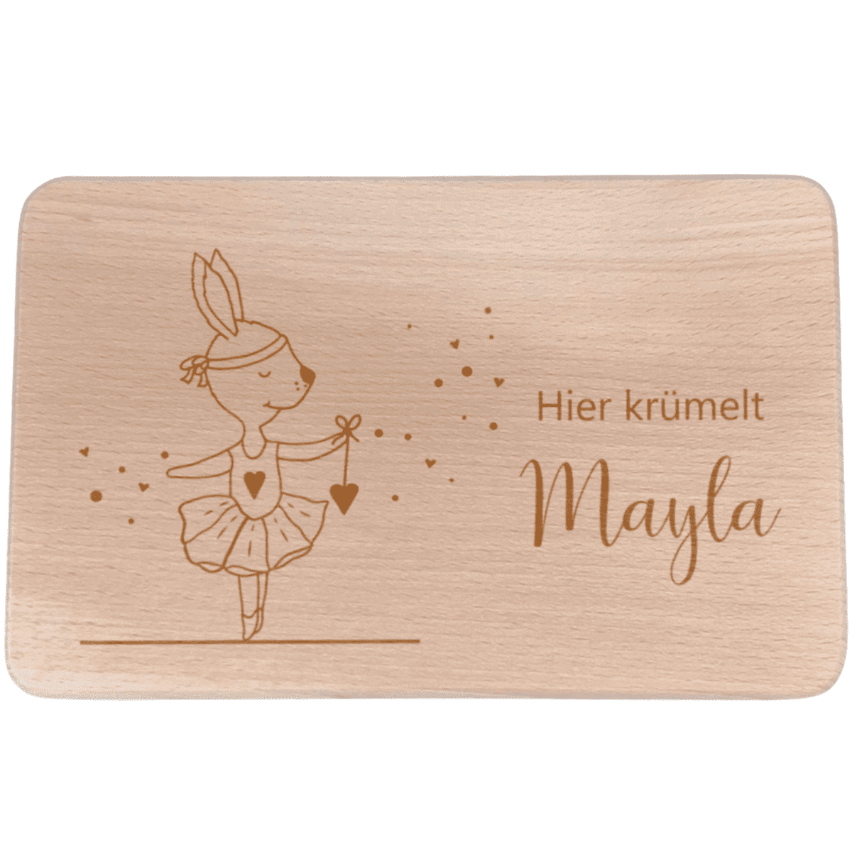 Personalisiertes Frühstücksbrettchen Ballerina | Kidslino | personalisierbar
