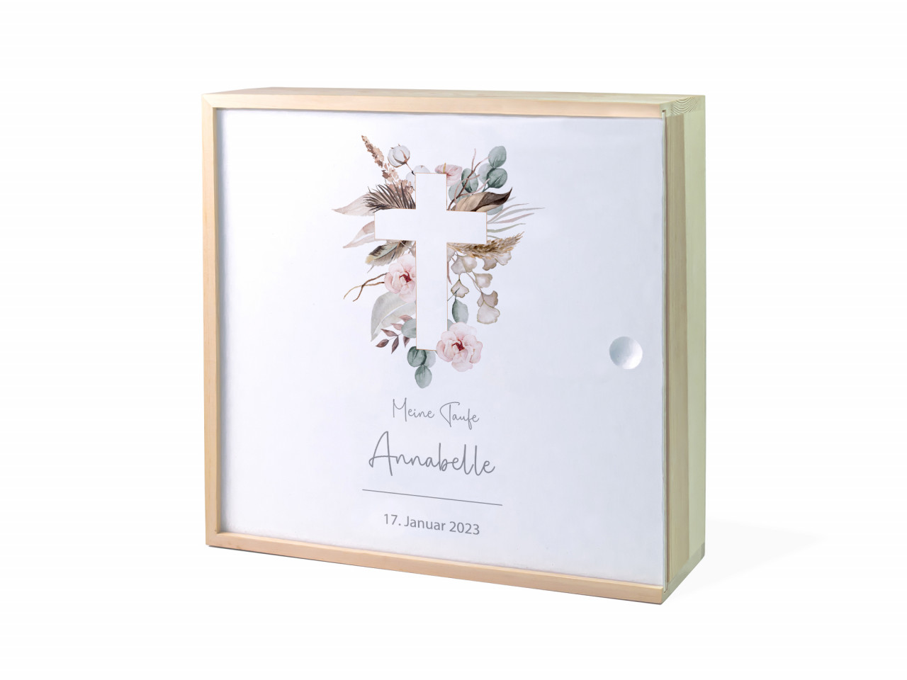 Erinnerungsbox Taufe | Kreuz - Boho | Kidslino