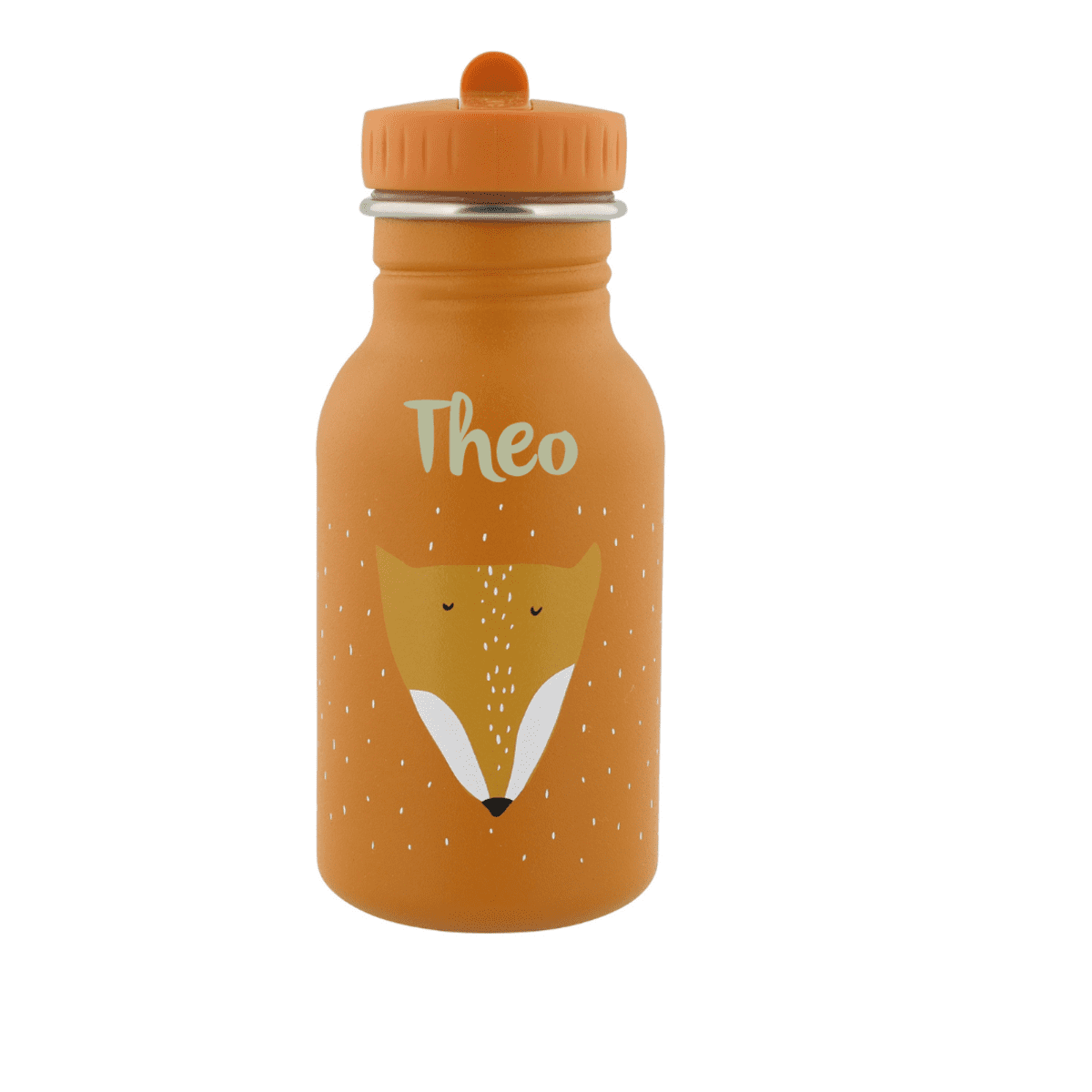 Kindertrinkflasche mit Namen, Trixie Trinkflasche Kinder, Edelstahl Trinkflasche Fuchs