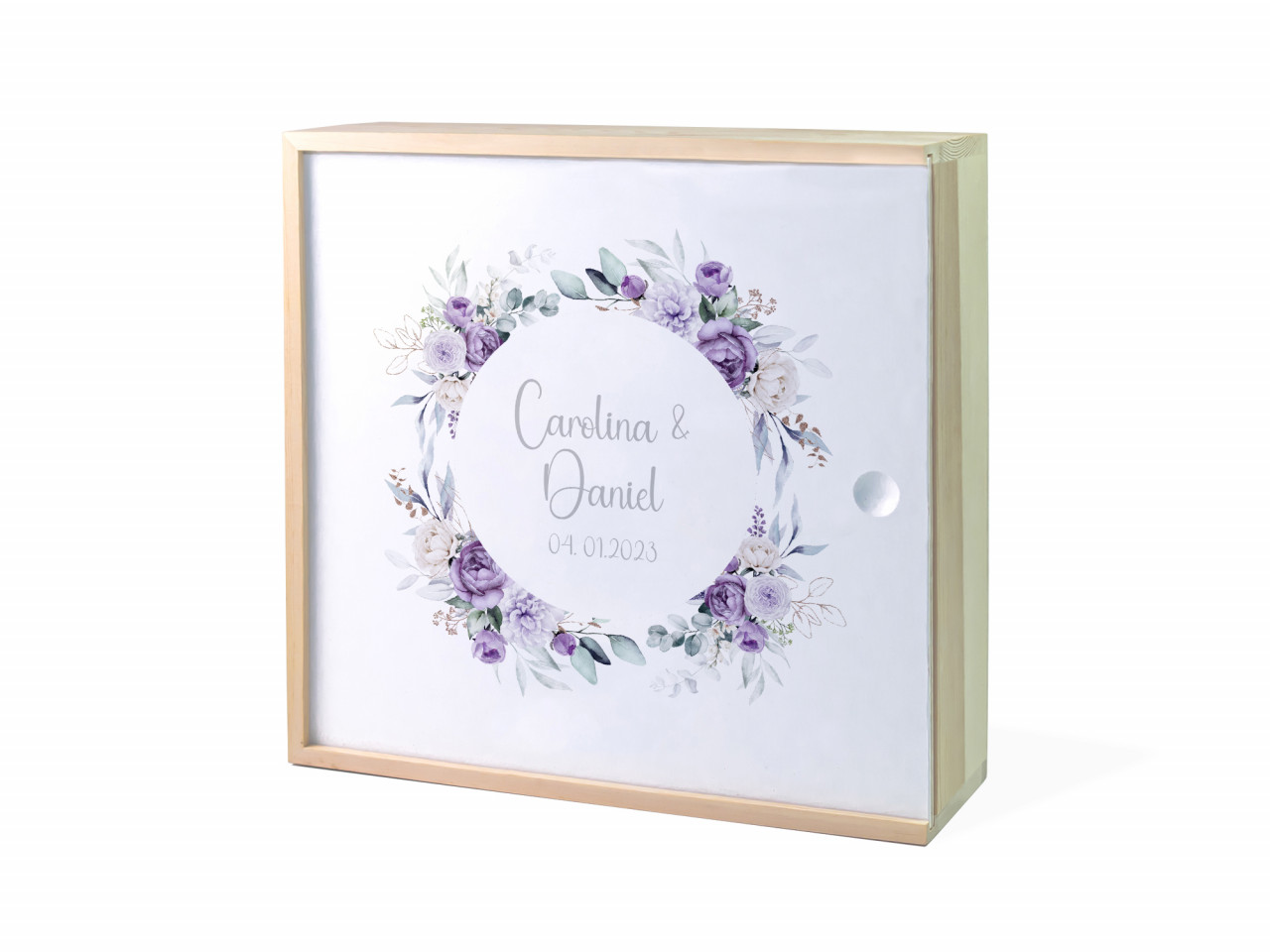 Erinnerungsbox Hochzeit | Blume lila | Kidslino