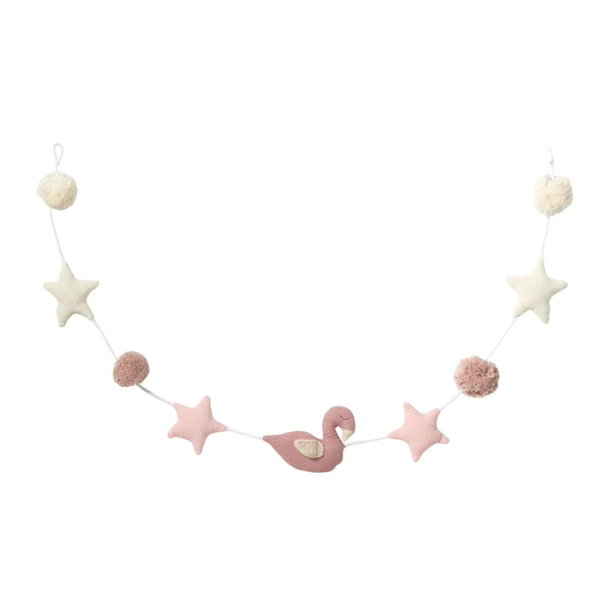 Wandgirlande Musselin Schwan | Nordic Coast Company | personalisierbar