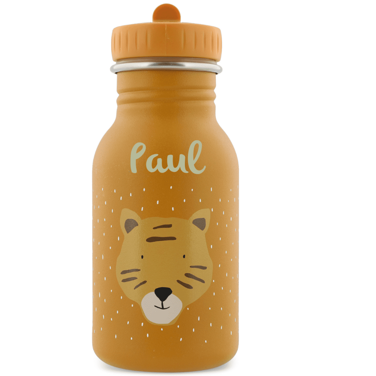 Kindertrinkflasche mit Namen, Trixie Trinkflasche Kinder, Edelstahl Trinkflasche Tiger