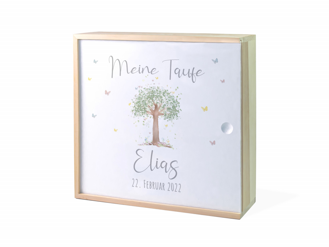 Erinnerungsbox Taufe | Lebensbaum - Grün | Kidslino