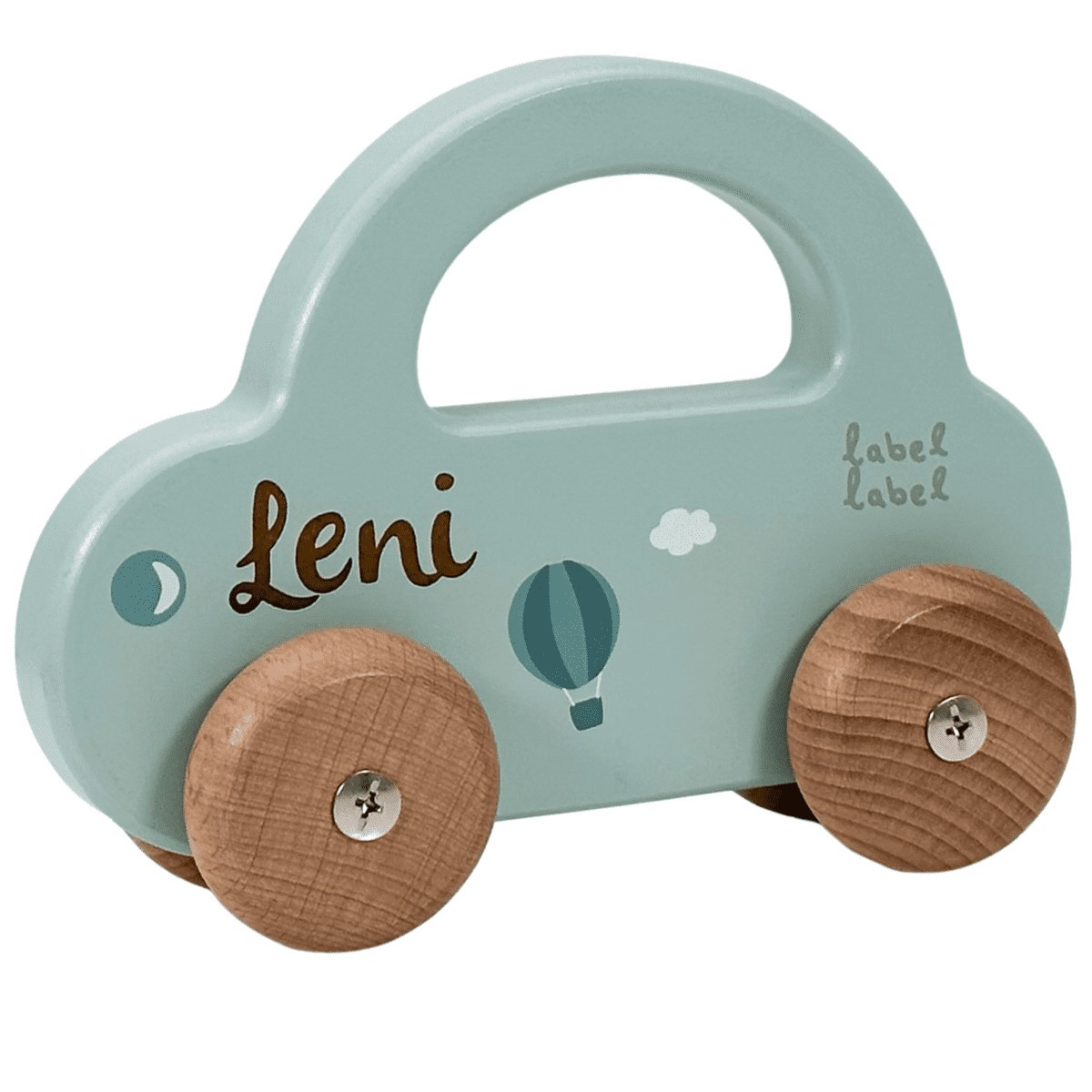 Holz – Spielzeugauto mint | label label | personalisierbar