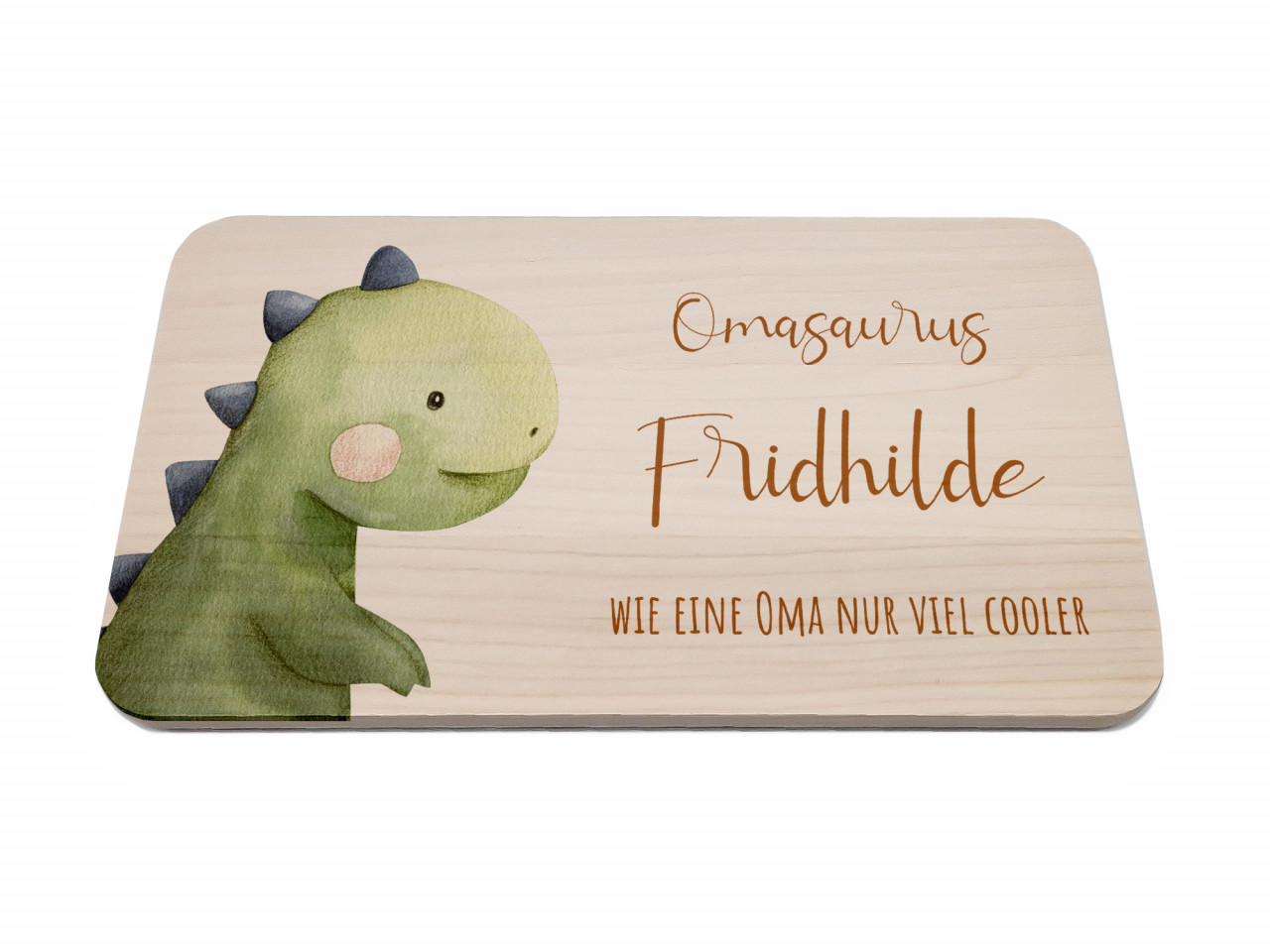 Personalisiertes Frühstücksbrettchen | Dino Omasaurus | Kidslino