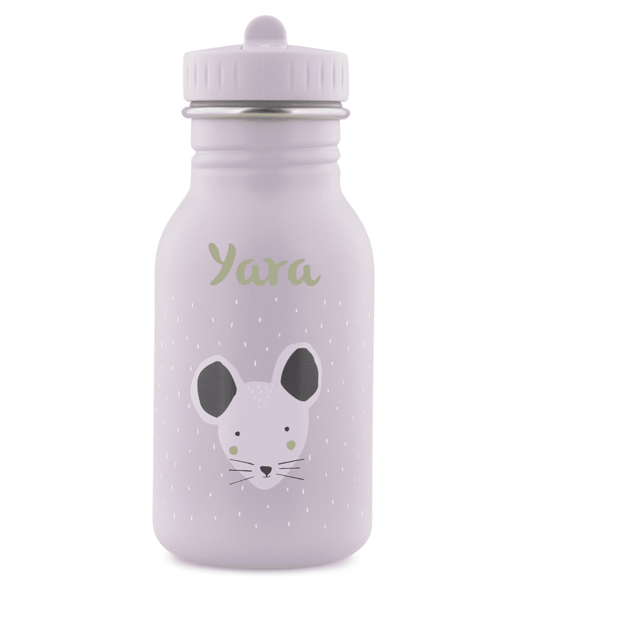 Kindertrinkflasche mit Namen, Trixie Trinkflasche Kinder, Edelstahl Trinkflasche Maus