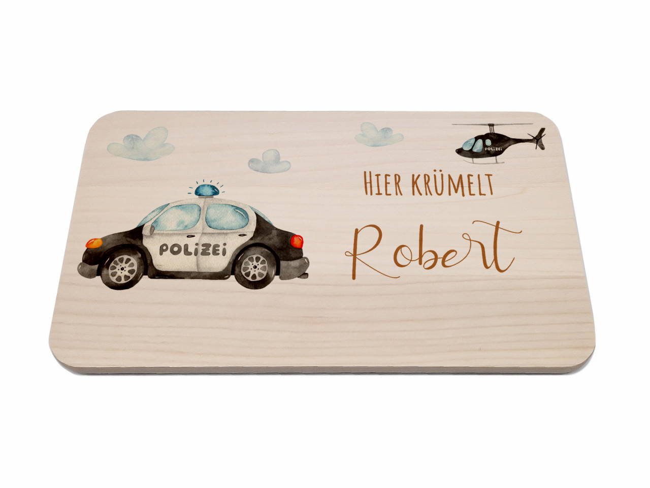 Personalisiertes Frühstücksbrettchen | Polizei | Kidslino